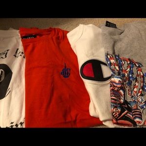 Hundreds/Champiom/PacSun tee bundle